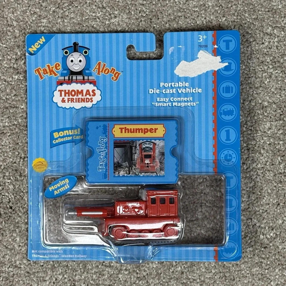 Thomas & Friends Take Along Thumper Red Die Cast Train Collector Card 2003 NEW